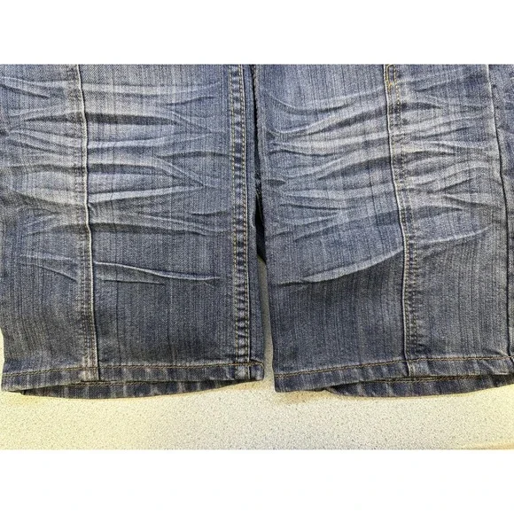 FUSAI Focus USA Mens Straight Leg 36 Streetwear Jeans Embroidered Pockets Y2K - Picture 12 of 16